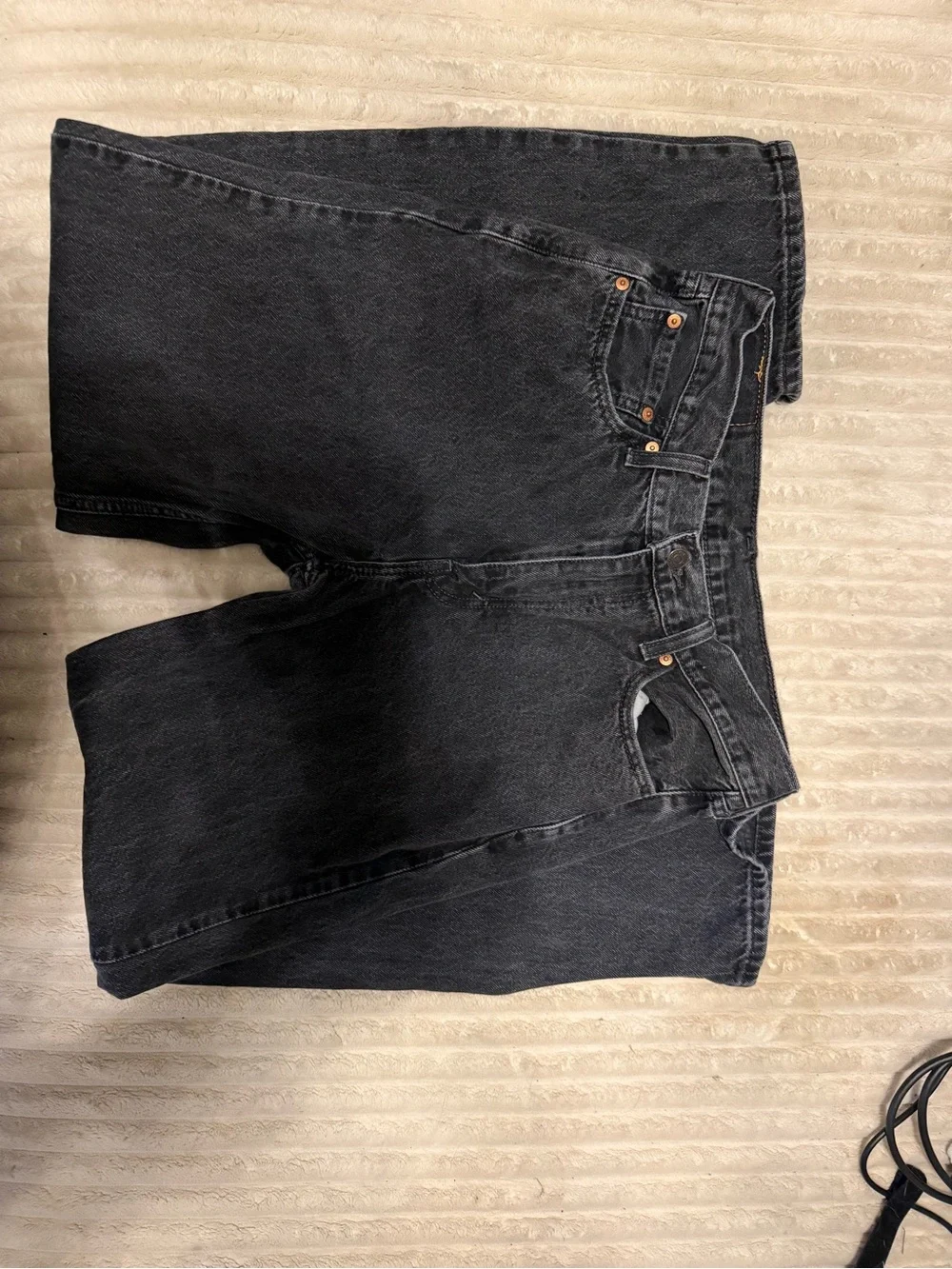 Levi's Men's Black Denim Jeans - Straight loose Fit 30x32